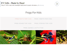 Tablet Screenshot of frogs4kids.com